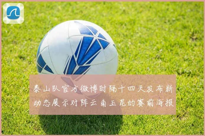 泰山队官方微博时隔十四天发布新动态展示对阵云南玉昆的赛前海报引期待